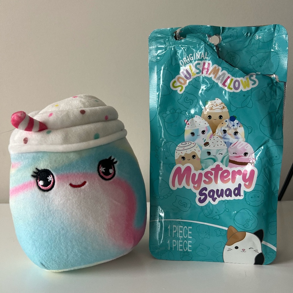 Squishmallows NEW Mystery Squad 5" Rainbow Milkshake